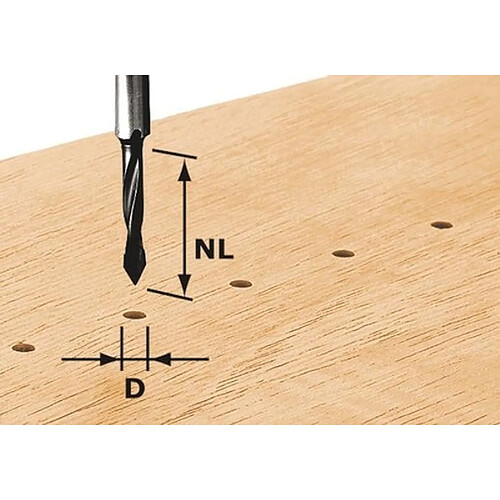 Foret de perçage HW avec queue de 8mm FESTOOL HW S8 D5/30 - 491064