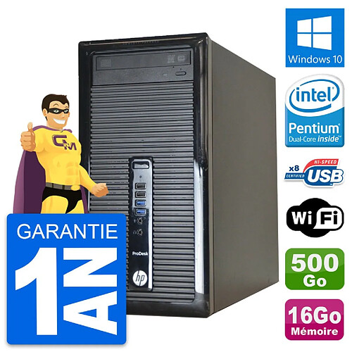 PC Tour HP ProDesk 400 G1 Intel G3220 RAM 16Go Disque Dur 500Go Windows 10 Wifi · Occasion