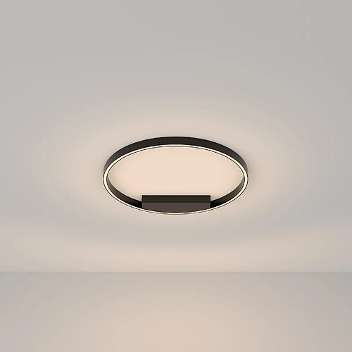 MAYTONI Plafonnier semi-encastré LED moderne intégré noir, 60cm, 3000K