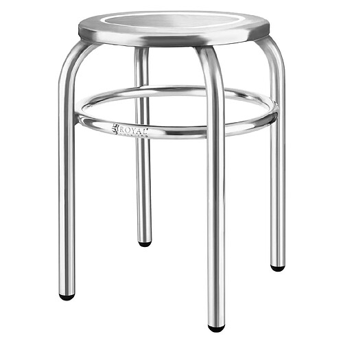 Helloshop26 Tabouret inox 29 cm de diamètre en acier inoxydable 14_0003762