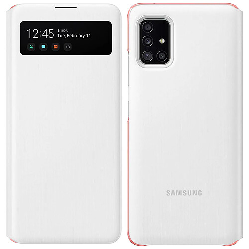 Étui Galaxy A51 5G Fenêtre Intelligente Porte-carte Original Samsung Blanc