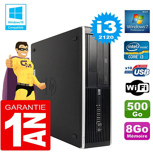 PC HP Compaq 8300 SFF Core I3-2120 Ram 8Go Disque 500 Go Graveur DVD Wifi W7 · Occasion