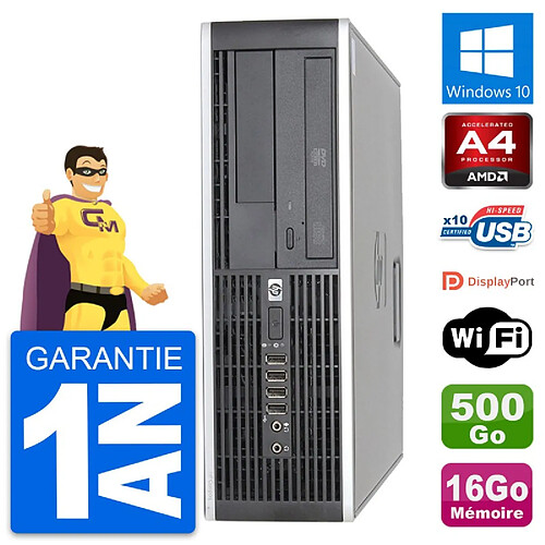 PC HP 6305 Pro SFF AMD A4-5300B RAM 16Go Disque Dur 500Go Windows 10 Wifi · Occasion