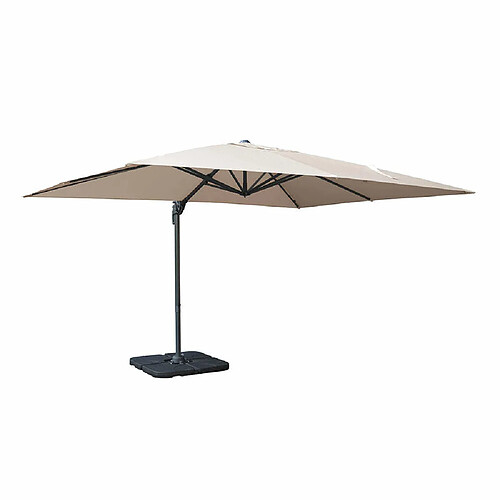 Parasol déporté et sa housse ANTOINE - ECRU - 272x300x400cm - CEZARE