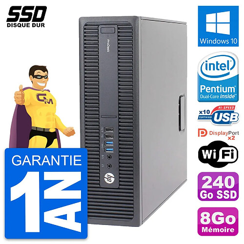 PC HP ProDesk 600 G2 SFF Intel Pentium G4400 RAM 8Go SSD 240Go Windows 10 Wifi · Occasion