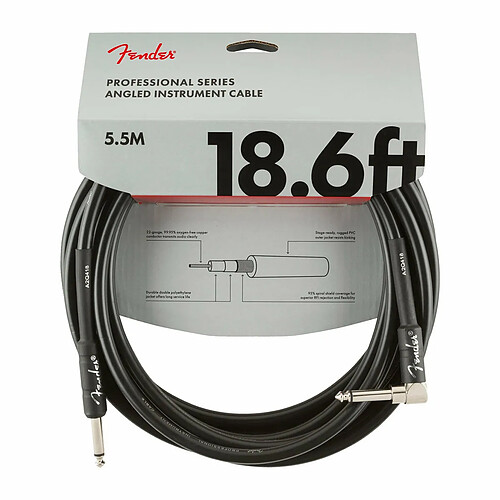 Professional Series Instrument Cable, 5,5m, Black Fender