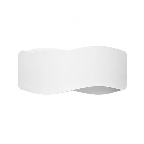 Luminaire Center Applique murale Tila Up Acier blanc 1 ampoule 13cm