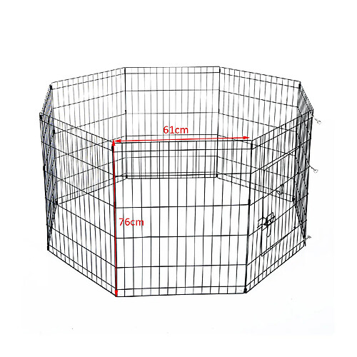 Bcelec Parc à Chiots, enclos pour chiens et autres animaux, 8 panneaux 76x61, modulable