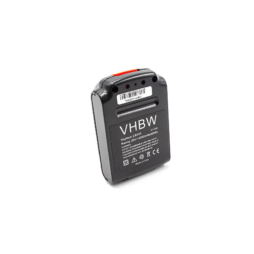 vhbw Batterie compatible avec Black & Decker GTC1850L H1, GTC650L H1, GWC1800 H1, GWC1800L H1 outil électrique (2000 mAh, Li-ion, 20 V)