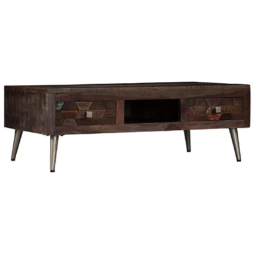 Maison Chic Tabls basse,Table Console pour salon Bois de récupération solide 100 x 60 x 35 cm -MN15110