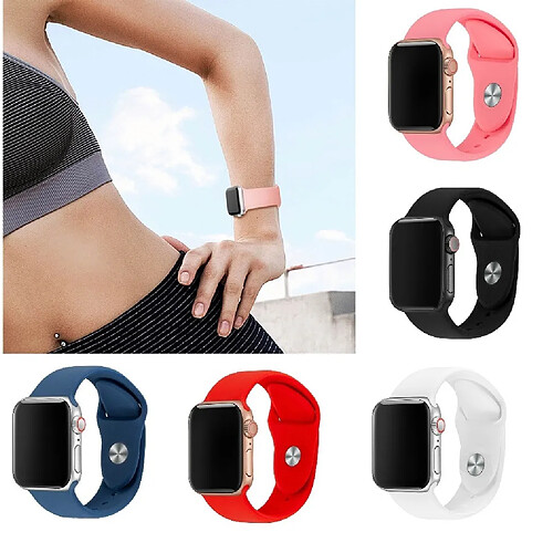 Shot Bracelet Silicone 42/44mm pour IWATCH Serie 3 APPLE Confortable Sportif (ROSE)