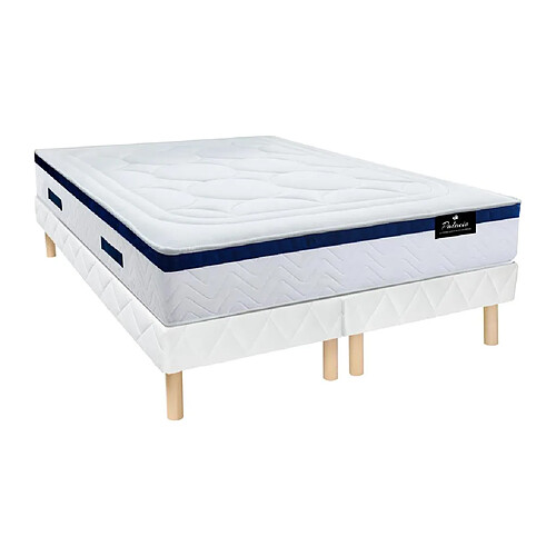 Vente-Unique Ensemble 180 x 200 cm sommier + matelas ressorts ensachés et mémoire de forme ép.30cm - MARQUIS de PALACIO