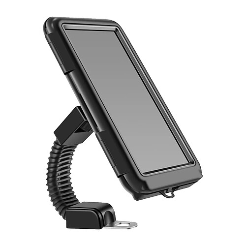 Support Moto pour Téléphone Fixation Rétroviseur Étui Étanche Tactile LinQ Noir