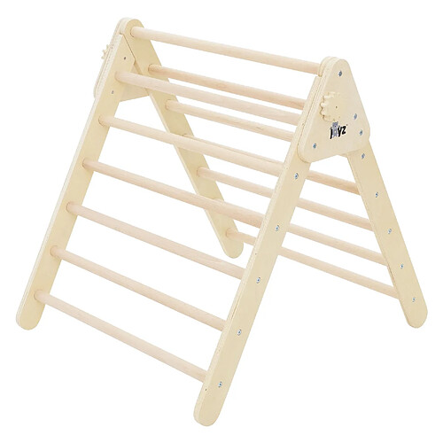 Triangle d'escalade pour enfants à partir de 1 an 73x72x70 cm Naturel en bois Joyz