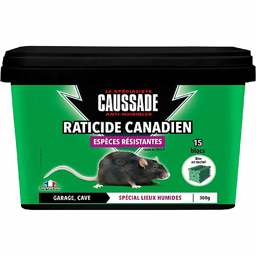 CAUSSADE Raticide canadien especes résistantes CARBL300N - 300 g