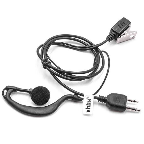 vhbw Casque stéréo avec prise d'appel pour radio Icom IC-4088SR, IC-A15, IC-A15S, IC-E90, IC-F22SR, IC-F25SR, IC-F4029-SDR, IC-U82, IC-V82, IC-V85