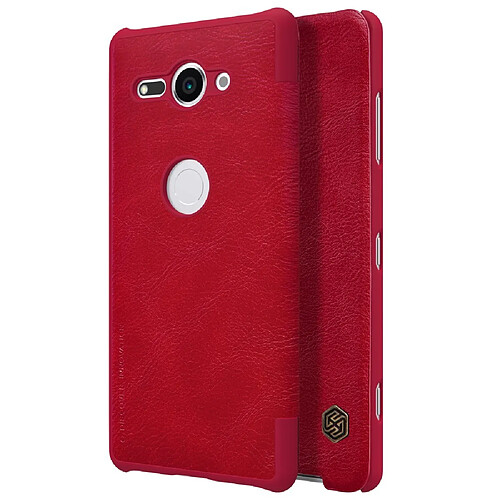 Etui en PU rouge porte-carte pour Sony Xperia XZ2 Compact