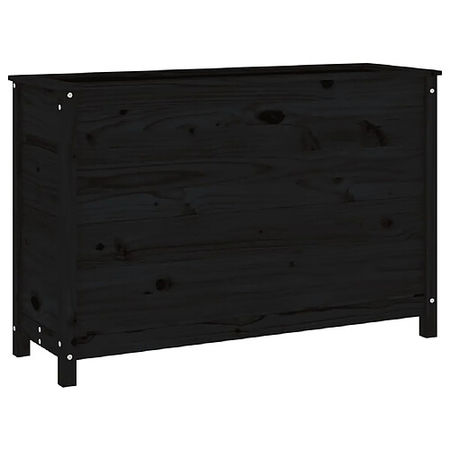 Maison Chic Jardinière,Lit surélevé de jardin - Bac à fleurs - pot de fleur noir 119,5x40x78 cm bois de pin massif -GKD20405