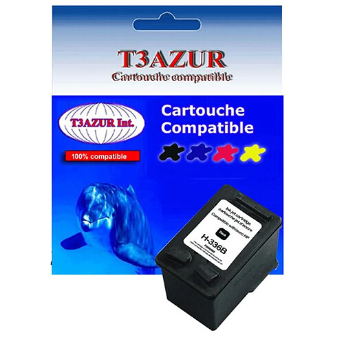 Cartouche compatible pour imprimante HP PhotoSmart C4100, C4110 (336) Noire - T3AZUR