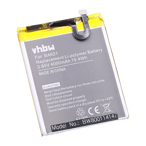 vhbw Li-Polymère batterie 4000mAh (3.85V) pour téléphone portable mobil smartphone Meizu Note 5