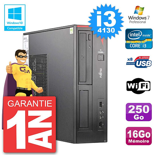 PC Fujitsu Esprimo E520 DT i3-4130 RAM 16Go Disque Dur 250Go Graveur DVD Wifi W7 · Occasion