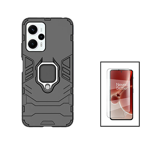 PHONECARE Kit Film Hydrogel Full Cover Avant + Coque 3X1 Military Defender pour Xiaomi Poco F5 - Noir