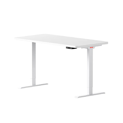 ELEVA Bureau assis debout blanc 120x70x3cm