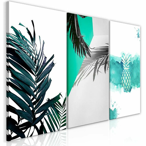 Paris Prix Tableau Imprimé Palm Paradise 3 Panneaux 60x120cm