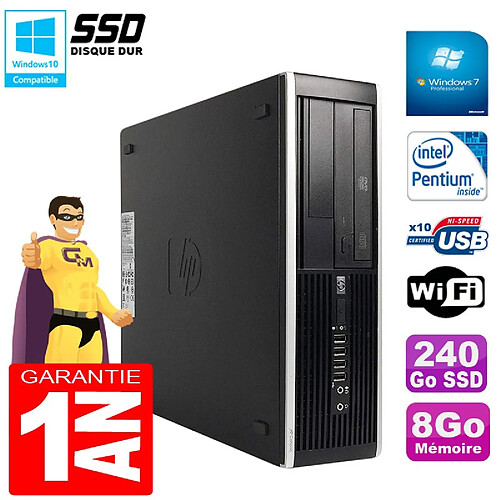 PC HP Compaq Pro 6300 SFF G630 RAM 8Go Disque 240Go SSD Graveur DVD Wifi W7 · Occasion