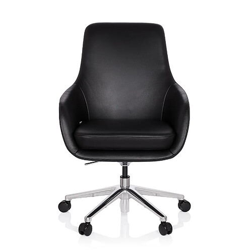 Chaise de bureau / fauteuil de direction BARENO cuir noir hjh OFFICE