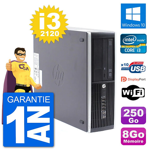 PC HP Compaq Pro 6300 SFF Intel i3-2120 RAM 8Go Disque Dur 250Go Windows 10 Wifi · Occasion