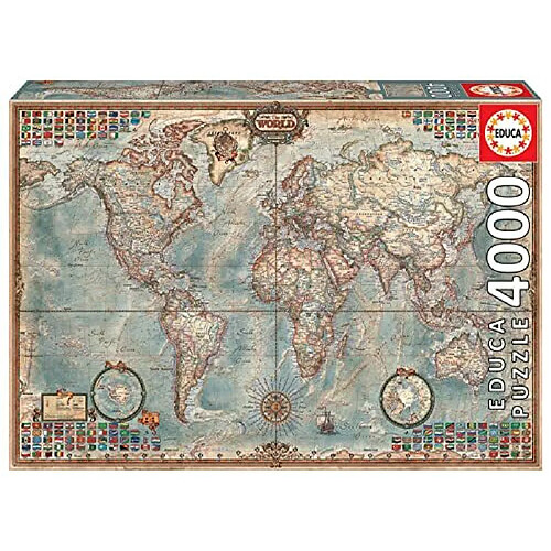 Educa Borras Puzzle 4 000 piAces - La carte du monde