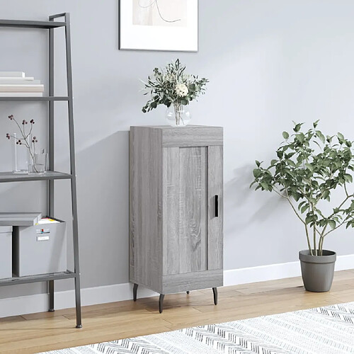 vidaXL Buffet Sonoma gris 34,5x34x90 cm Bois d'ingénierie