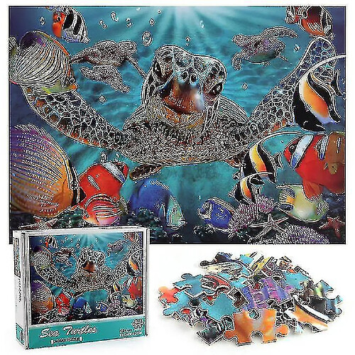 Universal Copoz Puzzles pour adultes, 1000 pièces Turtle Jigsaw défi P