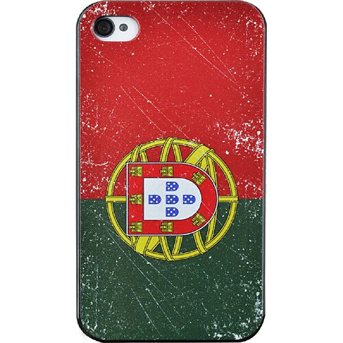 Blueway Coque rigide drapeau Portugal Made in France pour iPhone 4/4S