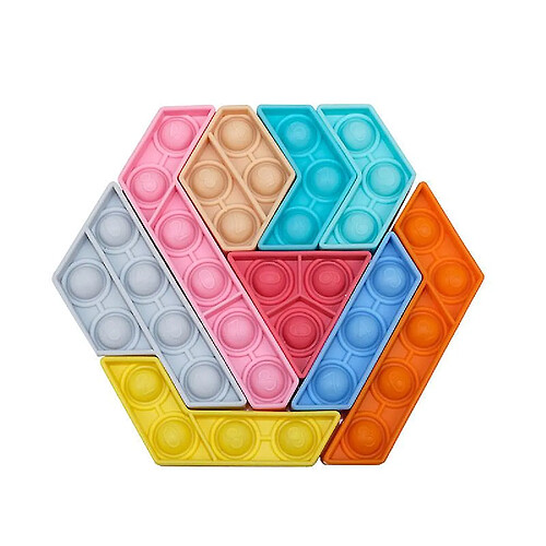 Universal Poussez la mousse populaire irritable sentiment jouets bambin puzzle hexagone silicone jeux éducatifs