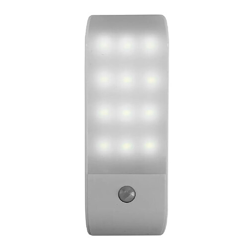 Universal Lumière à capteur infrarouge pour corps humain léger de nuit avec LED rechargeable 1W Lumière à couloir d'armoire à LED intelligente (lumière blanche)