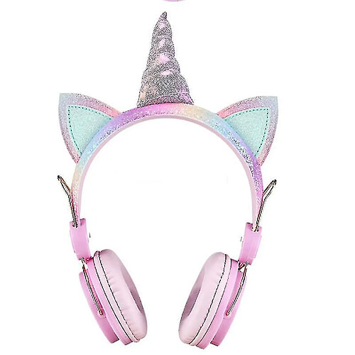 Universal Casque Bluetooth mignon Unicorn câblé avec micro-oreille stéréo music