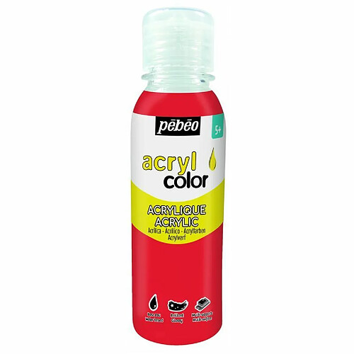 Pebeo Peinture acrylique multi-surfaces - Rouge - 150 ml