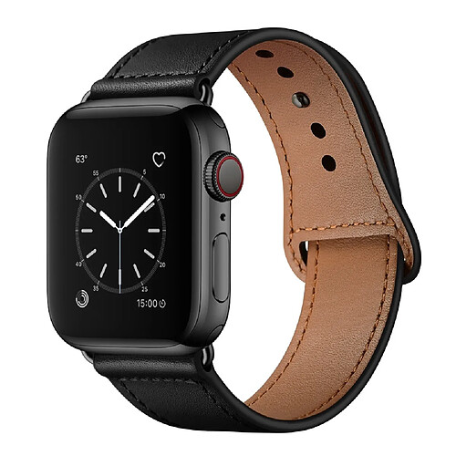 Wewoo Pour Apple Watch 3/2/1 Génération 42 mm Bracelet en cuir à boucle universelle noir