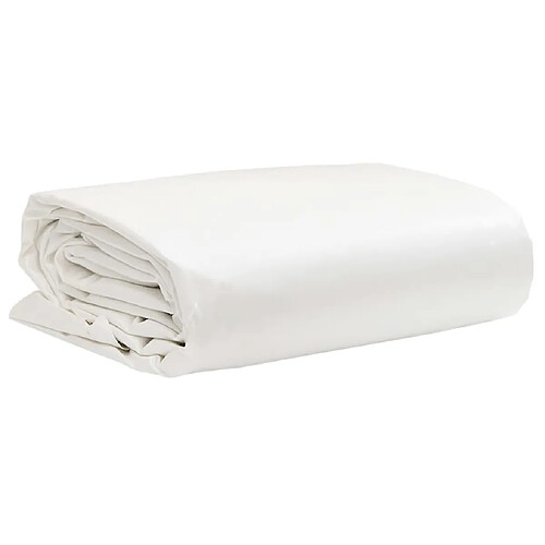 vidaXL Bâche blanc 1,5x6 m 650 g/m²