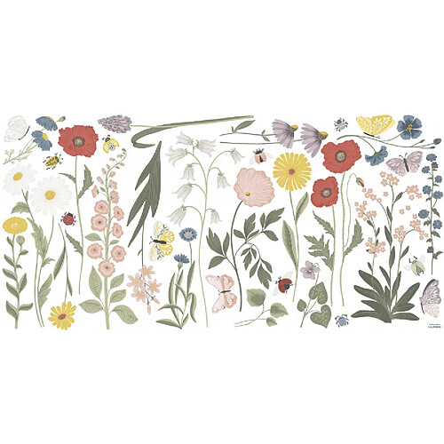 Sticker Lilipinso Grandes Fleurs des Champs 60 x 130 cm