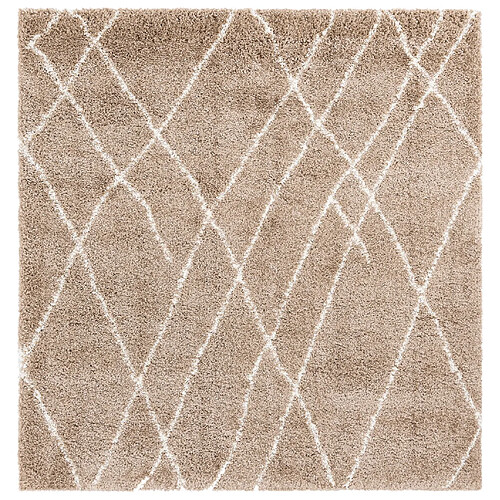 Hadorn Tapis shaggy 125x125 Marron Lachen Fence