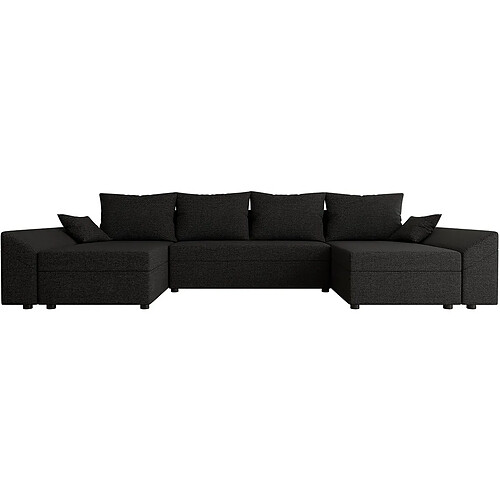 Palozi Sofa Canapé panoramique Vaugirard - Tissu - 5 places - Noir