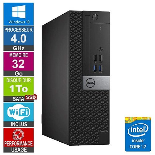 Dell Optiplex 5040 SFF i7-6700 4GHz 32Go/1To SSD Wifi W10 · Reconditionné