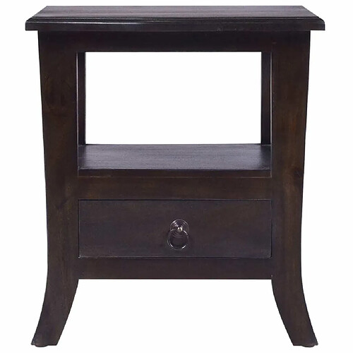 Maison Chic Table de chevet | Table de nuit Noir clair 40x40x45 cm Bois massif d'acajou -GKD39431