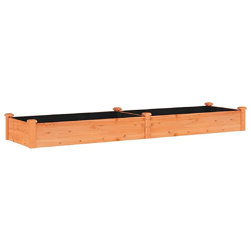 Maison Chic Jardinière,Lit surélevé de jardin - Bac à fleurs - pot de fleur doublure 240x60x25 cm bois massif sapin -GKD99624