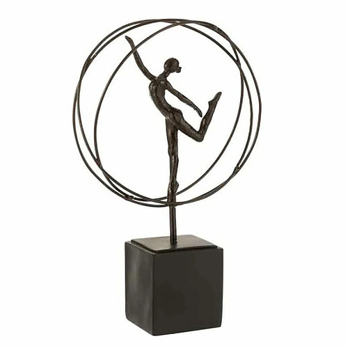 Paris Prix Statuette Déco Gymnaste dans Cercle 35cm Marron