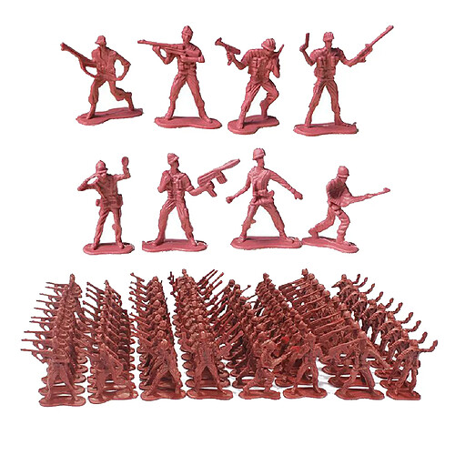 Plastique 4,5 Cm Soldat Posture Statue Modèle Kits Jouets Collectibles Enfants Cadeaux Rouge