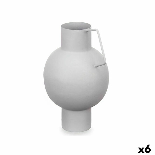 Gift Decor Vase Sphère Gris Acier 15 x 23 x 13 cm (6 Unités)